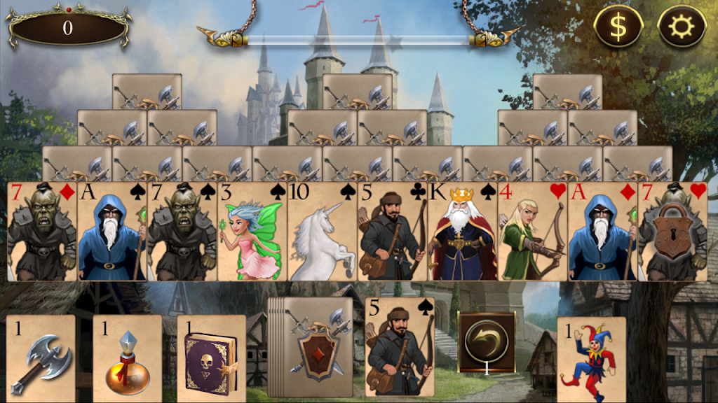 Legends of Solitaire Curse of the Dragons TriPeaks 스크린샷 0