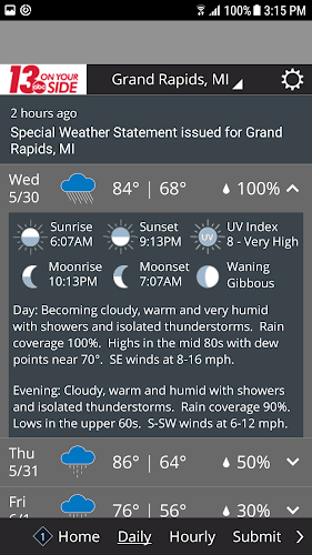 WZZM 13 Weather ภาพหน้าจอ 1