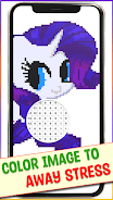 Pony Pixel Art Coloring Book 螢幕截圖 1