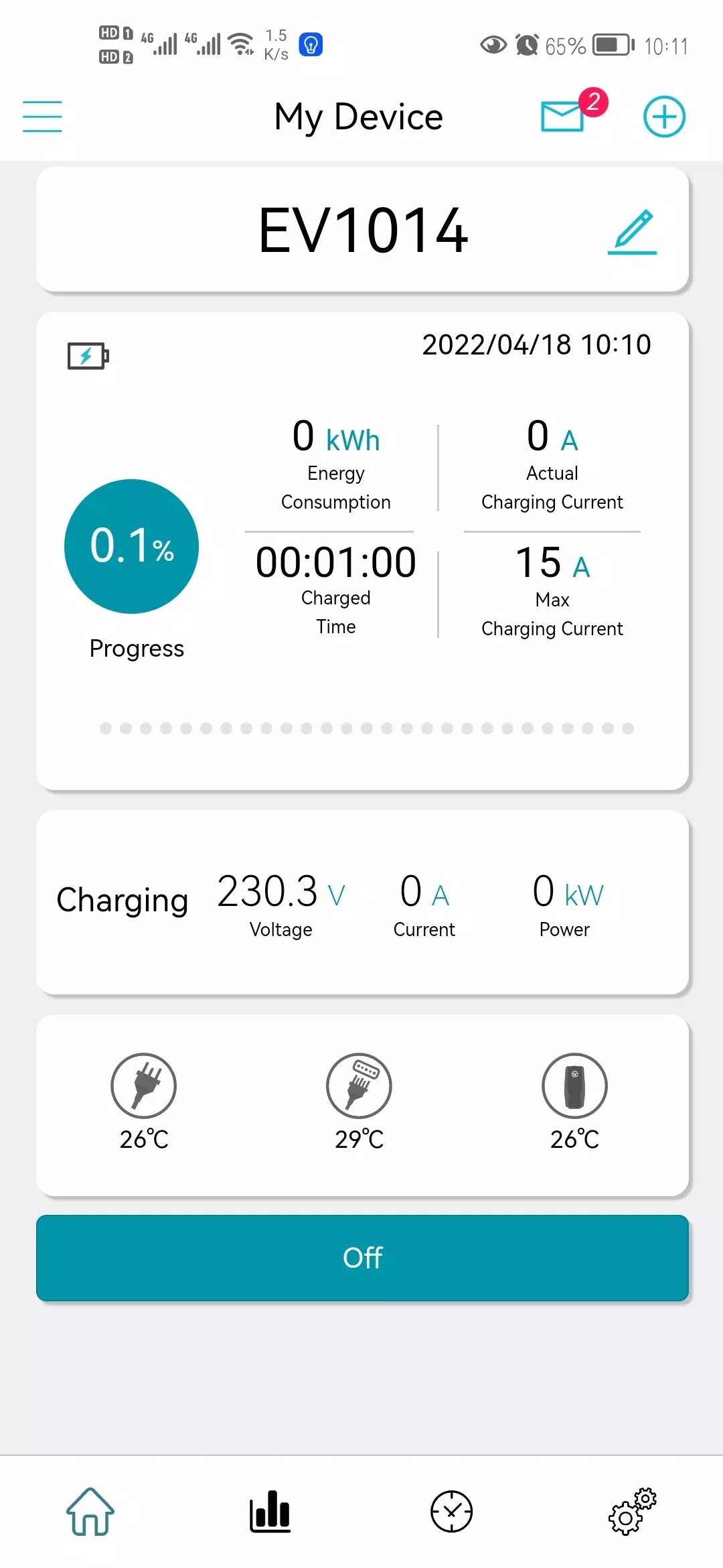 Schermata Pion Smart Charger 2